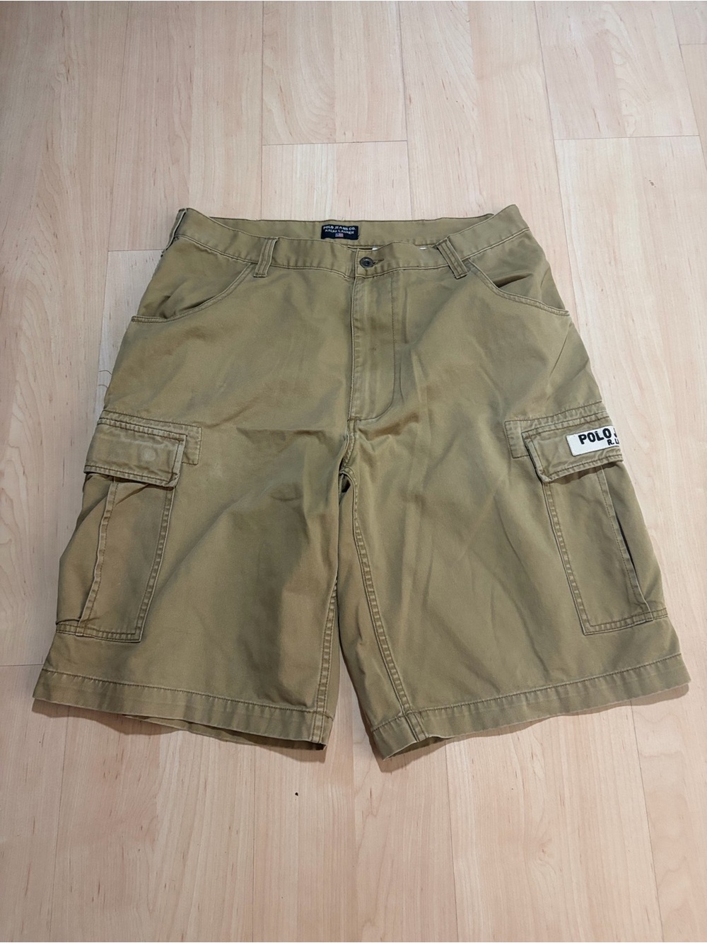 Vintage Polo Jeans Co. Ralph Lauren Khaki Cargo Shorts size 36